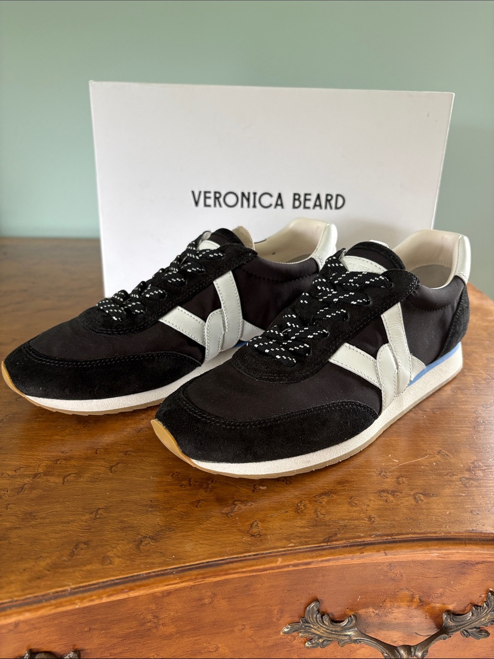 Veronica Beard Penrose Black and White  Sneakers